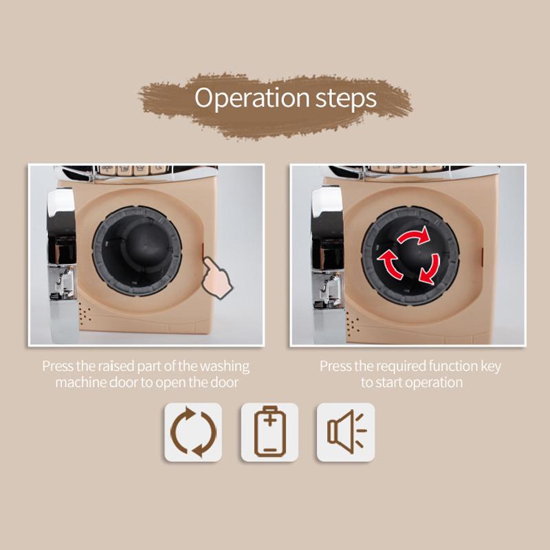 Simulation Electric Kitchen Toys Appliances Pop-up Toaster Microwave Oven Washer Dryer Mixer Blender Set Coffee Maker for Kids