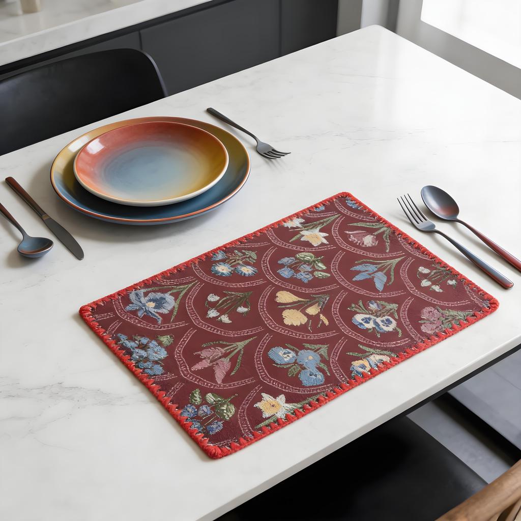 Cotton Linen Placemats Woven Cloth 30x45cm for Dining Table Kitchen Tabletop Place Mats