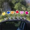 6ks/sada Roztomilý květ růže Ozdoba do auta Středová konzola Dekorace palubní desky Auto Spring třesoucí hlavou Malá dekorace