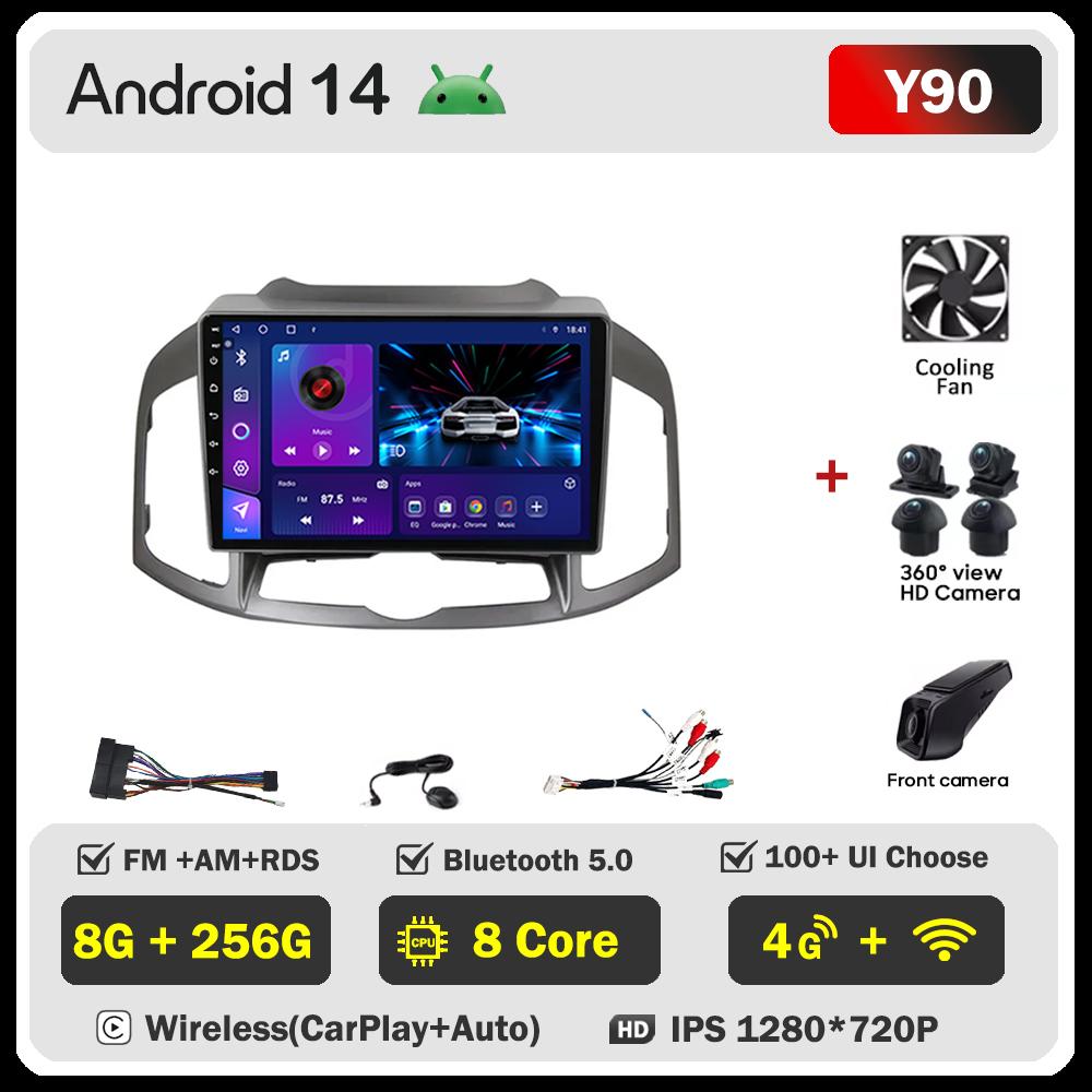 Android 14 For Chevrolet Captiva 1 2011 - 2016 Stereo Head Unit Mirror Link GPS Navigation Autoradio Gps Car Intelligent Systems