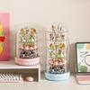 6 Layer Rotating Storage Box - Transparent Portable Earring Hairpin Headwear Organizer Box, Figurine Display Dustproof Box, Home Decoration