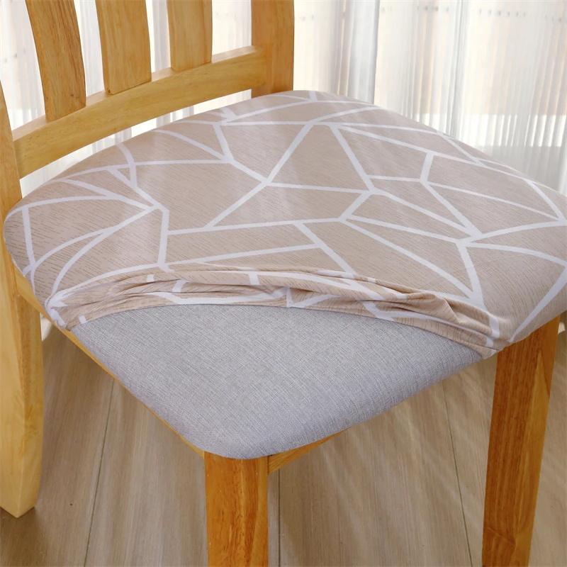 

Эластичный квадратный чехол на сиденье стула с эластичным дном, чехол на стул для кухни, отеля, банкета, столовой, домашний декор