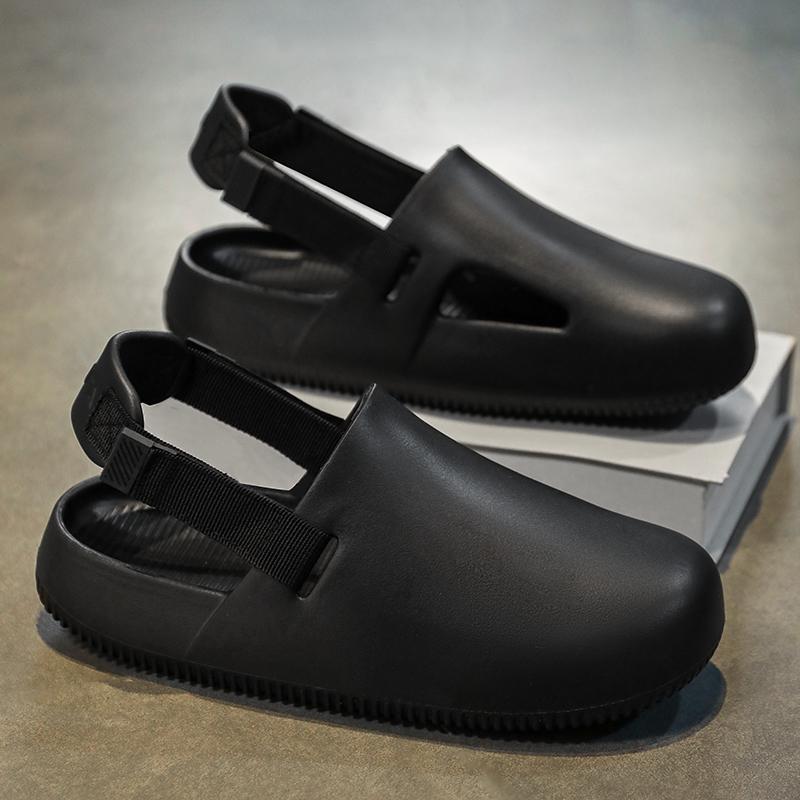 Bekväma Herrtofflor Enkla Casual Runda Tå Slitstarka Mode Klassiska Sommartofflor För Män Utomhus Herrsandaler