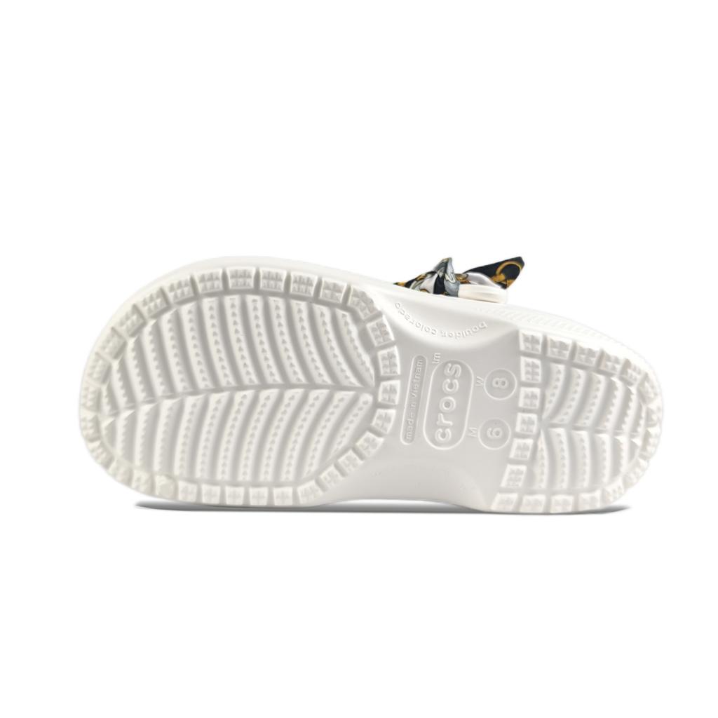 Crocs Crush Clog EVA Graffiti Claw Decorative Buckle Hand Painted Casual Fashion Versatile Hole Shoes Unisex White