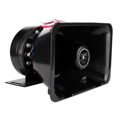 High-Pitch Warning Horn Speaker, 12V 200W, Universal Horn for Car Alarm Systems (Black)