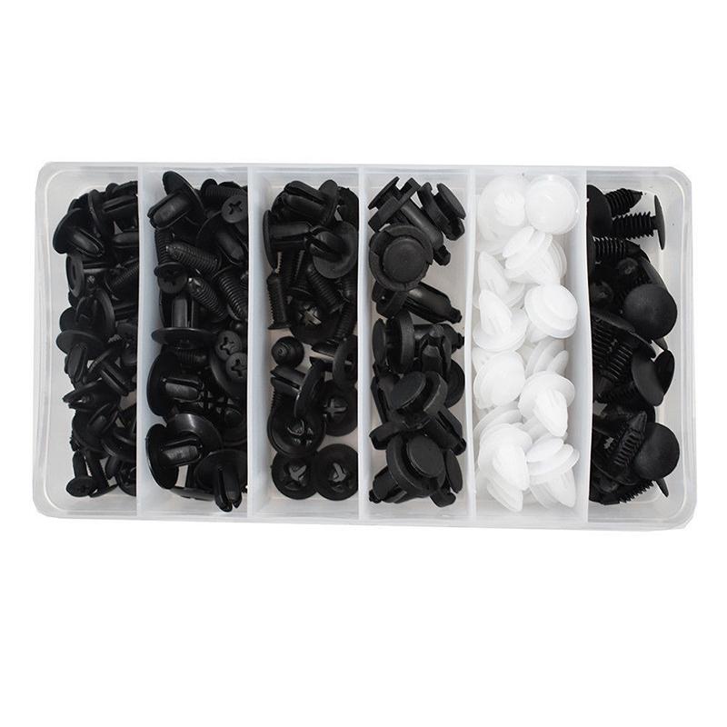 100Pcs Car Plastic Clips Fastener Screws Body Push Retainer Pin Rivet Bumper Panel Interior Decoration Mixed Auto Accessories