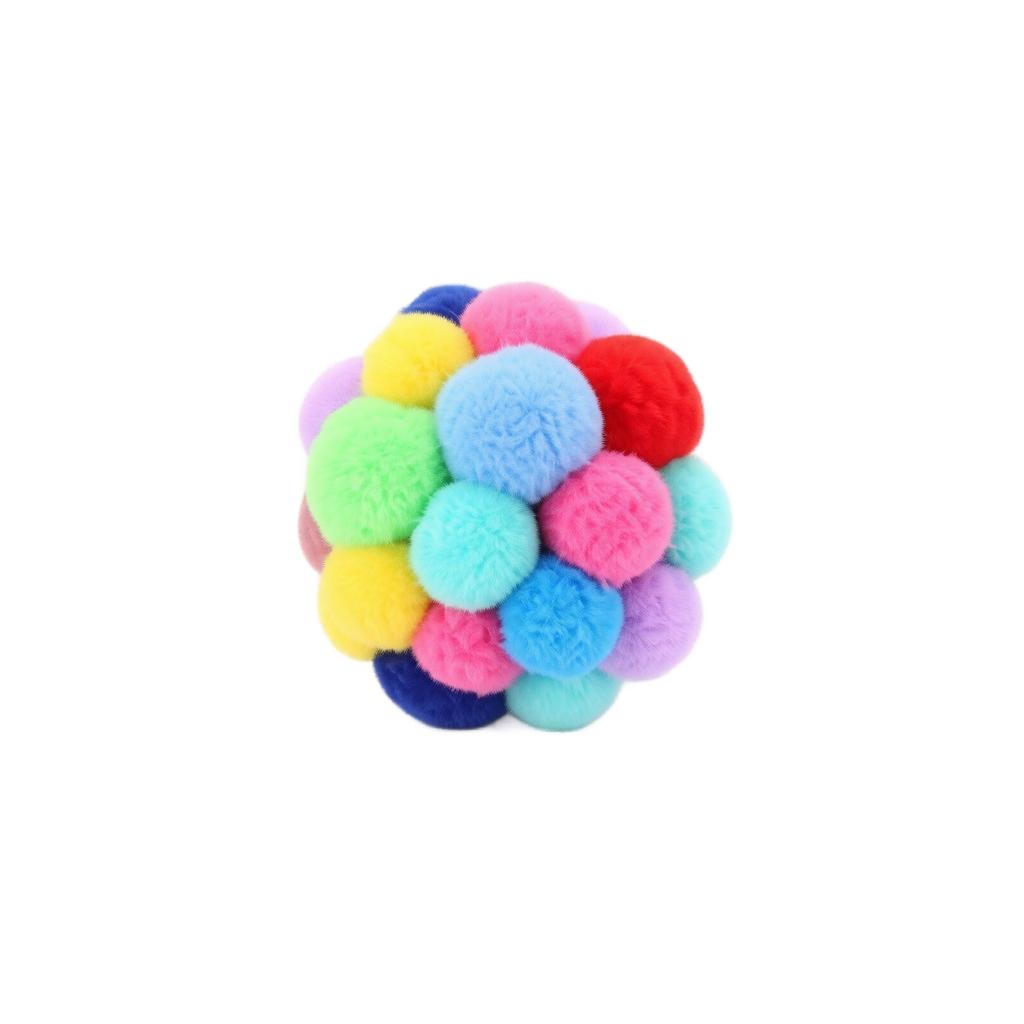 Interactive Plush Ball with Bell for Cats Soft Lightweight Pet Toy for Indoor Play Durable Fun Cat Entertainment Ball