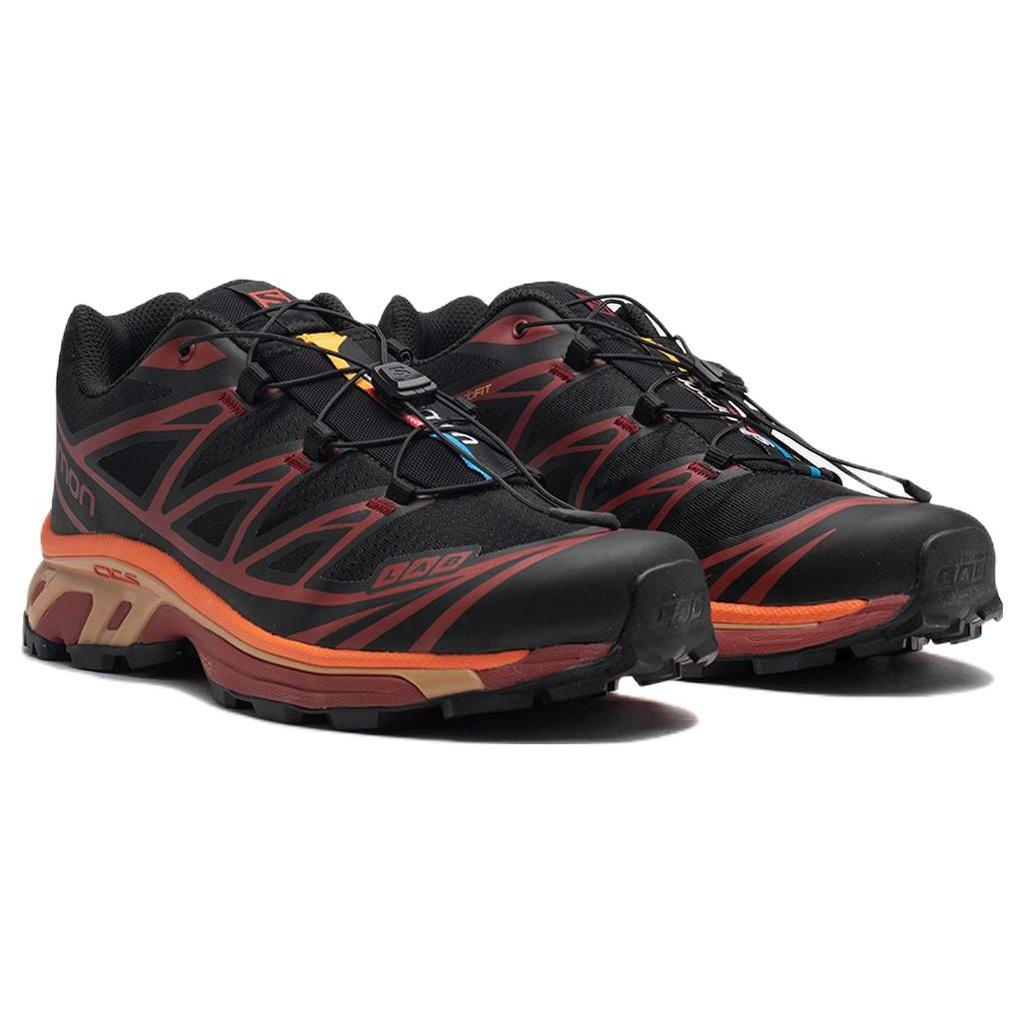 Salomon Comfortable Versatile Shock Absorbing Non-Slip Durable Low-Top Hiking Shoes Unisex Hiking Shoes Black Red 417509
