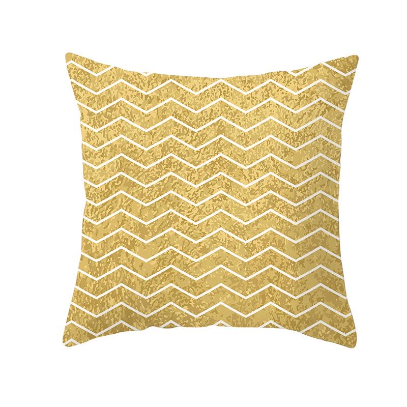 Golden Christmas Peach Velvet Cushion Cover New Digital Printed Square Cushion Cover Cushion Cover