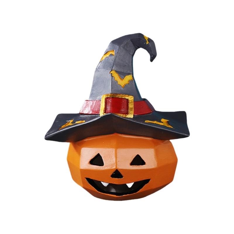 Friendly Resins Halloweens Decoration With Detailed Carveds Pumpkins And Spookys Face Design For Indoor and Outdoor Use
