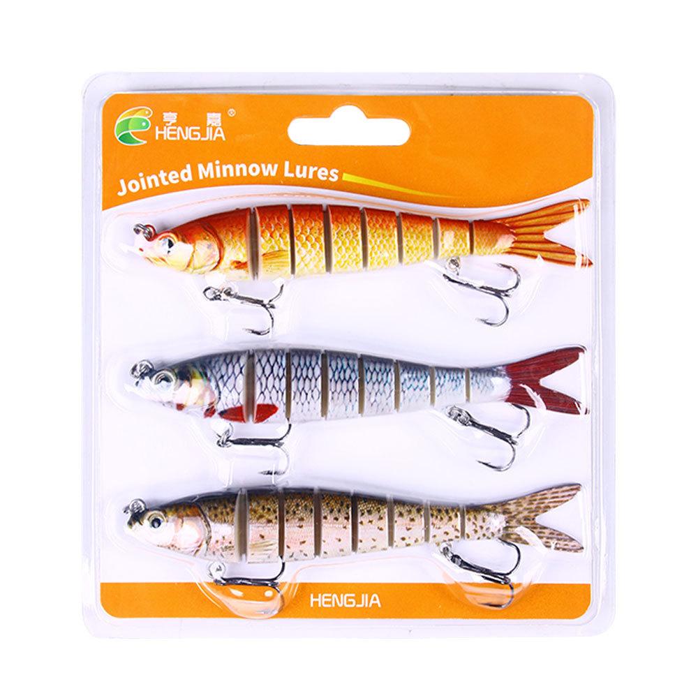 

Bionic Fake Bait Multi-section Lure Bait27g13.7cmFreshwater and Saltwater Universal Bass and Red Snapper Special Hard Bait Lure 3PCS