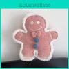 Weiches Niedliches Lebkuchenmann Plüschtier Mit Gesticktem Cartoon-Design Für Mädchen Heimdekoration