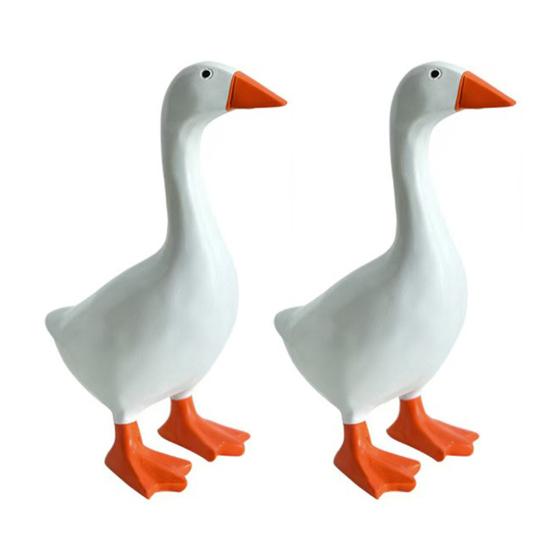 Magnetic Goose Key Holder Statue Duck Key Hanger Resin Figurine Sculpture Home Office Desktop Decoration Ornament