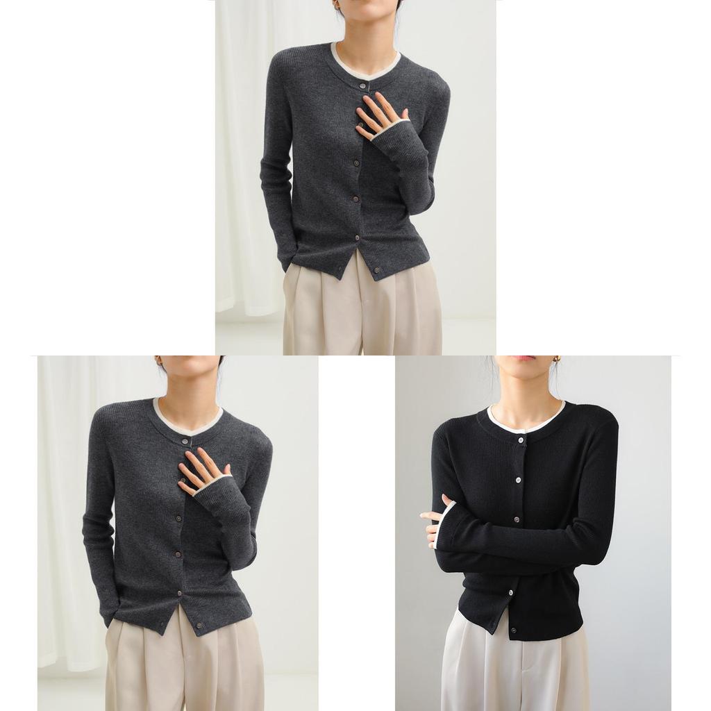 Womens Knit Cardigan With Fringed Design For Casual Fall Wear