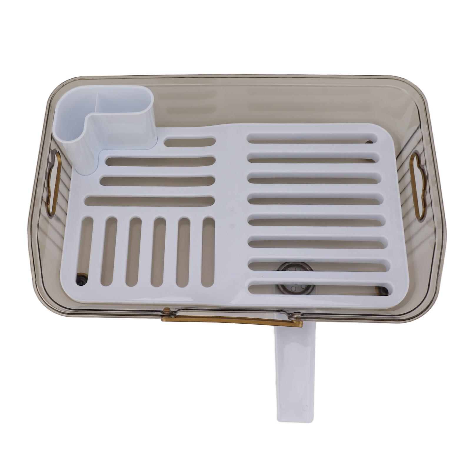 

Dish Drying Rack Multifunctional PP Space Saving Clean Hygienic Dish Drainer for Kitchen Sink