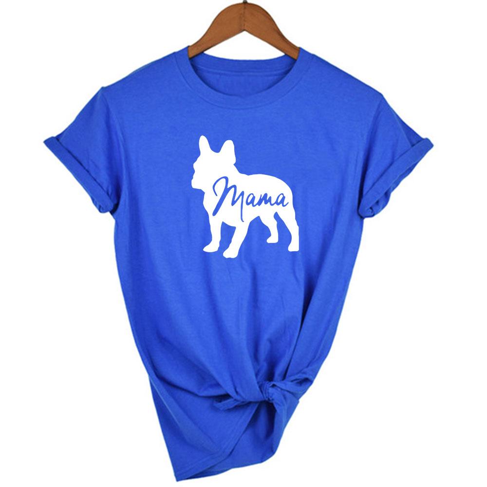 French Bulldog Mama Print T Shirt For Dog Owners Dog Mom Pet Lover Mom Life Mother