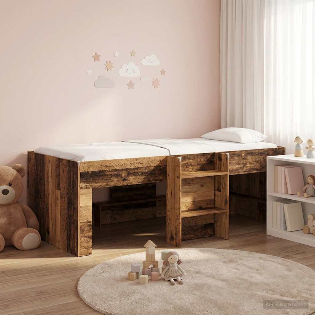 Kids Loft Bed (2 pcs) Reclaimed Wood Look 193 x 96.1 x 68.5 cm