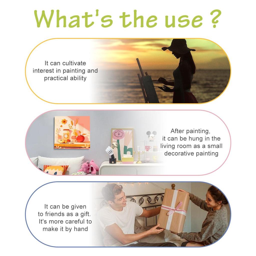 RUOPOTY Framed Diy Paint By Numbers Kits Flowers Diy Crafts Handmade By Numbers Starter Kit Diy Gifts For Home Wall Art