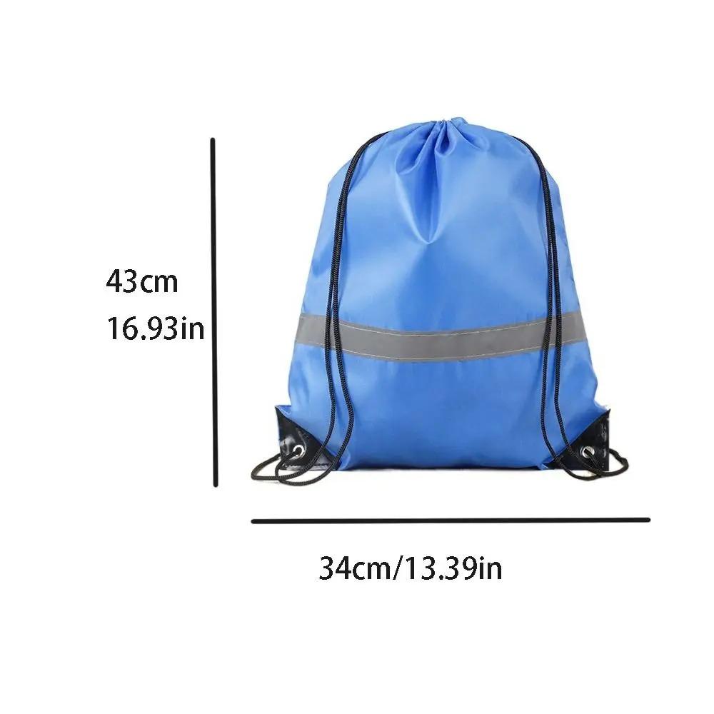 New Ruched Nylon Drawstring Backpacks Canves Sports Fitness Shoulder Bags Large Capacity Students School Bag