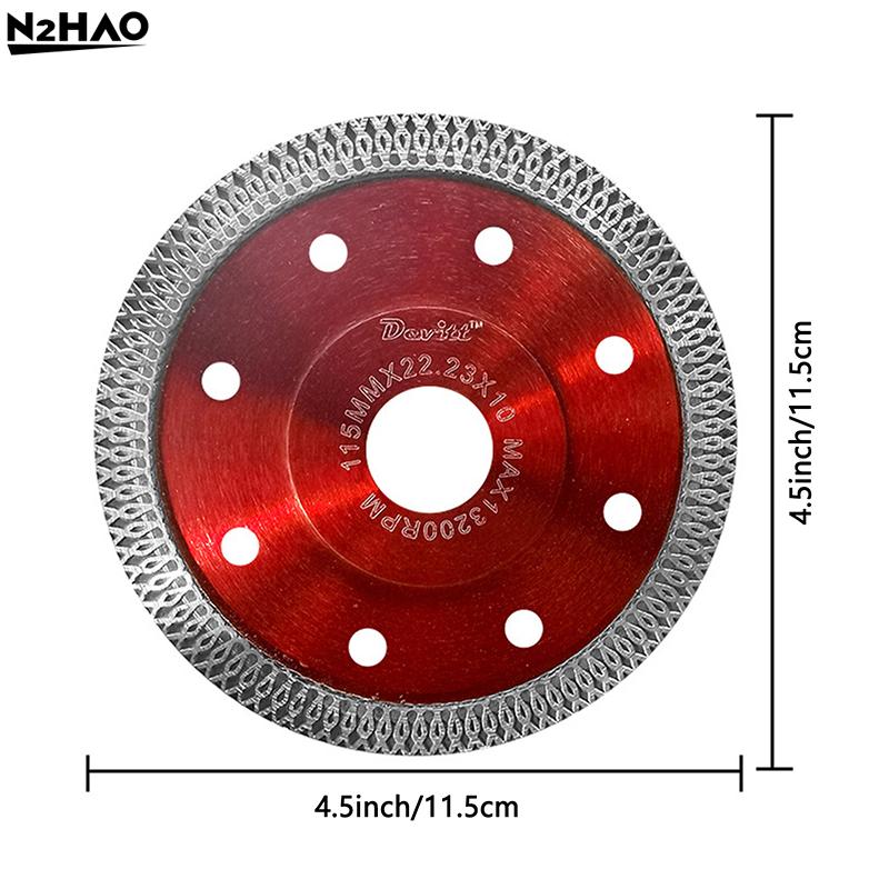 High-quality Material Dry Cutting Blade Disc 115mm Diamond Dry Cutting Blade Disc Porcelain Ceramic Tile Turbo Thin Stoneware