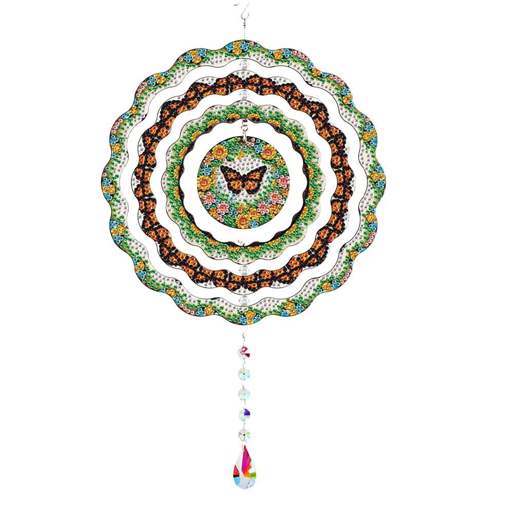 

Diamond Painting Kits Rotating Wind Chime Ornament Double-Sided Diamond Art Hanging Pendant Acrylic for Home Decor Holiday Gifts