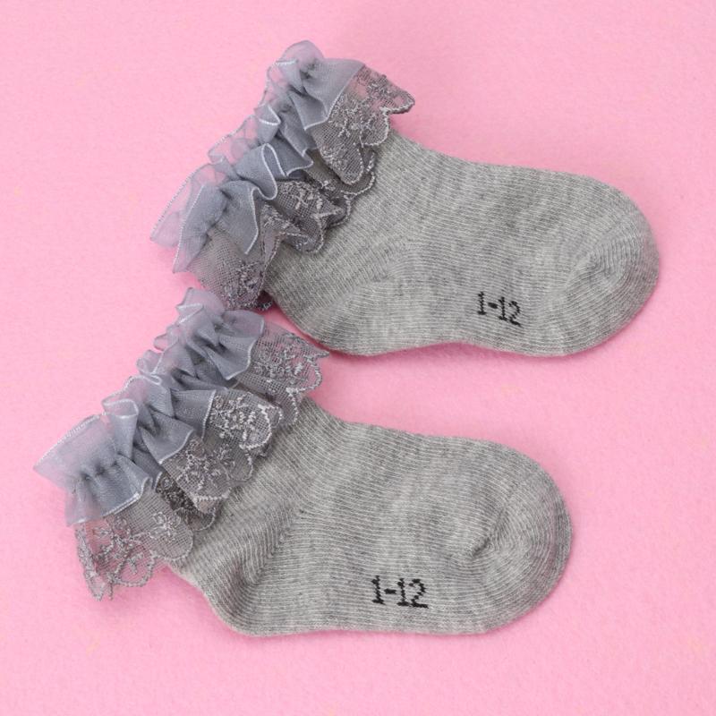 Newborn Baby Cotton Socks Lace Princess Combed Socks for Girls Infant Babe Socks