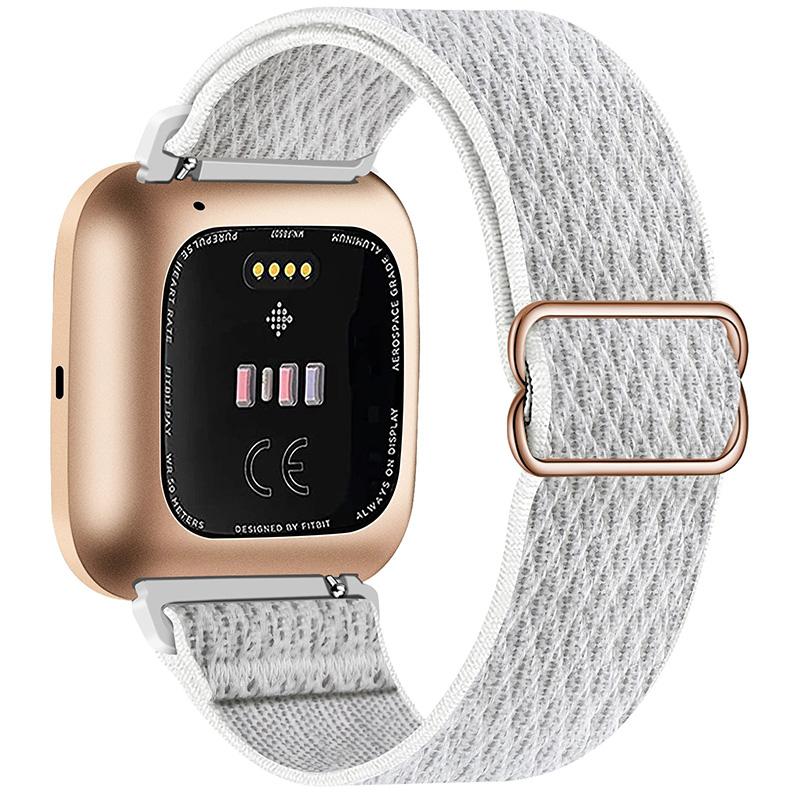 1 st för Fitbit Versa klockarmband Spänne Elastiskt klockband Armband Nylon Sportband Mjukt justerbart