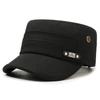 Men's Solid Color Flat Top Hat for Outdoor Leisure & Travel – Minimalist, Elegant, Sun-Shading & UV-Protective
