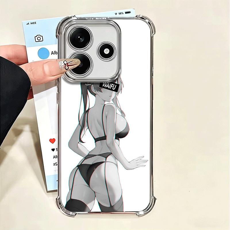 Sugoi Senpai Waifu Kawaii Anime Mädchen Beschichtung Handyhülle Für Xiaomi Poco X5 X6 X7 X8 Pro Max F8 Ultra F7 M8 M7 M5S Redmi 15C 15 1
