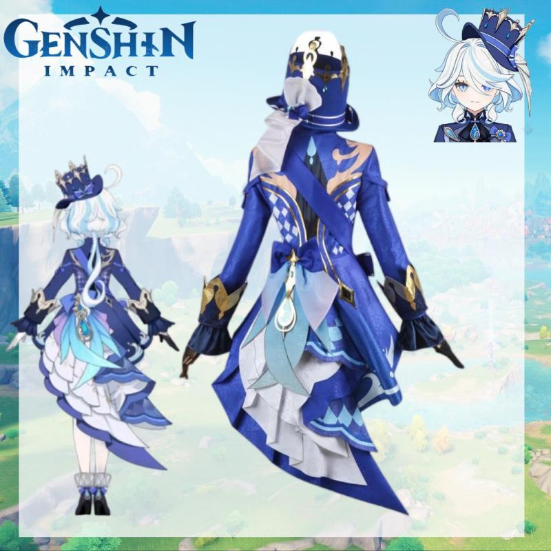 Impact Focalors Genshin Cospaly Costume Adult Party Dressing Anime Show Clothing