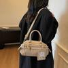 Premium retro matte bag women's new fashion versatile messenger bag portable bowling bag