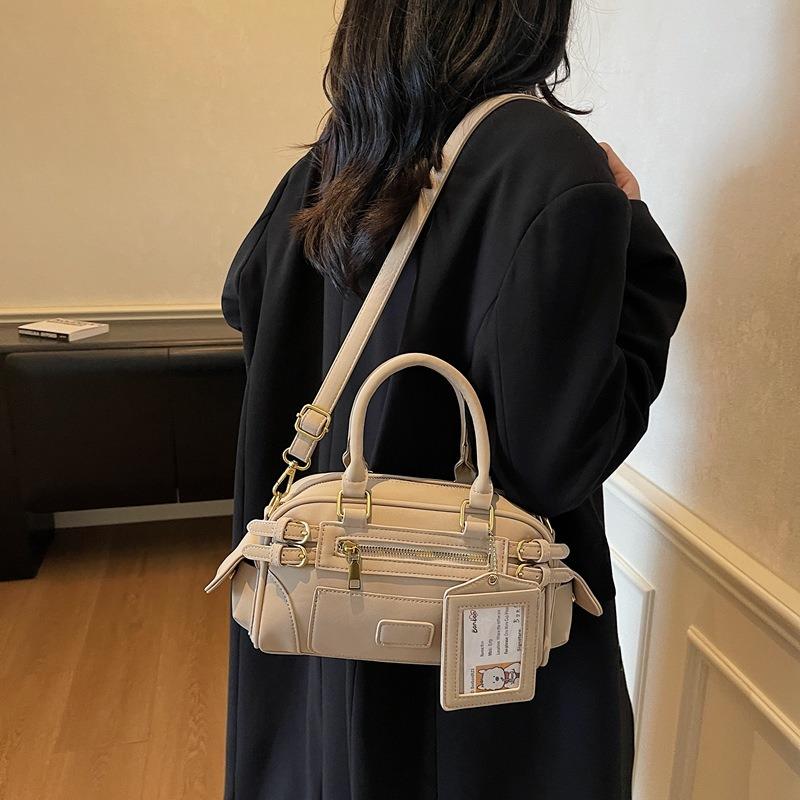 Premium retro matte bag women's new fashion versatile messenger bag portable bowling bag