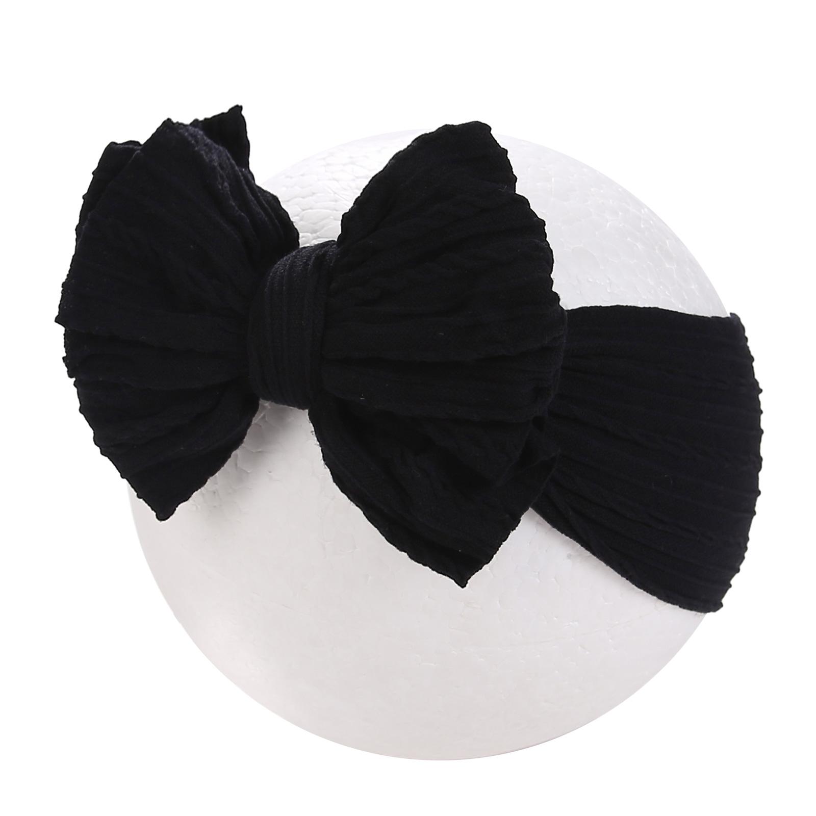 

Solid Cable Bow Baby Headband for Child Nylon Layers Headwear Kids Elastic Turban Headwraps Newborn Boys Girls Hair Accessories