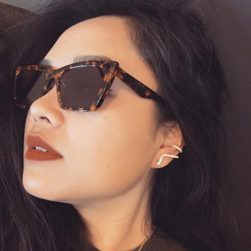 INS Hip-hop Style Fashion Korean Cat Eye Men Sunglasses Women Unisex With 7 Colors outdoor square Shade Eyewear