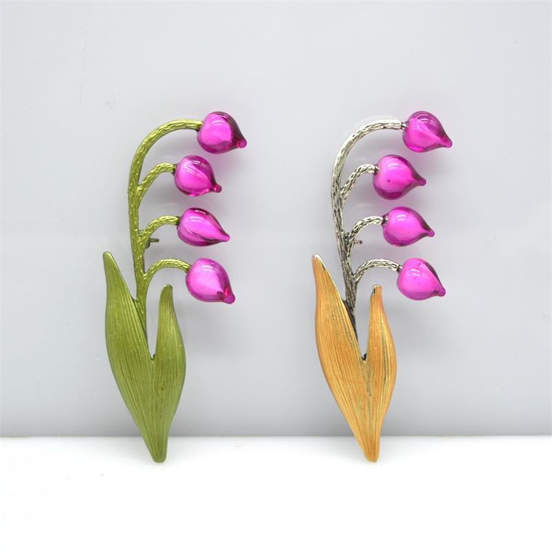 Retro European & American Court-Style Glass Brooch - Mori Style Cardigan Accessory