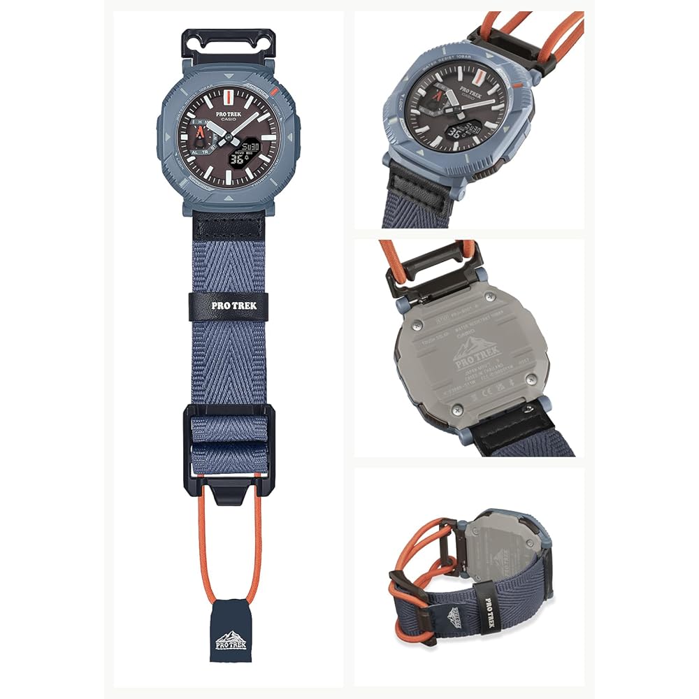 Casio Pro Trek Hiker Line Bluetooth Tough Solar Biomass Plastic Men's Watch Dusty Blue