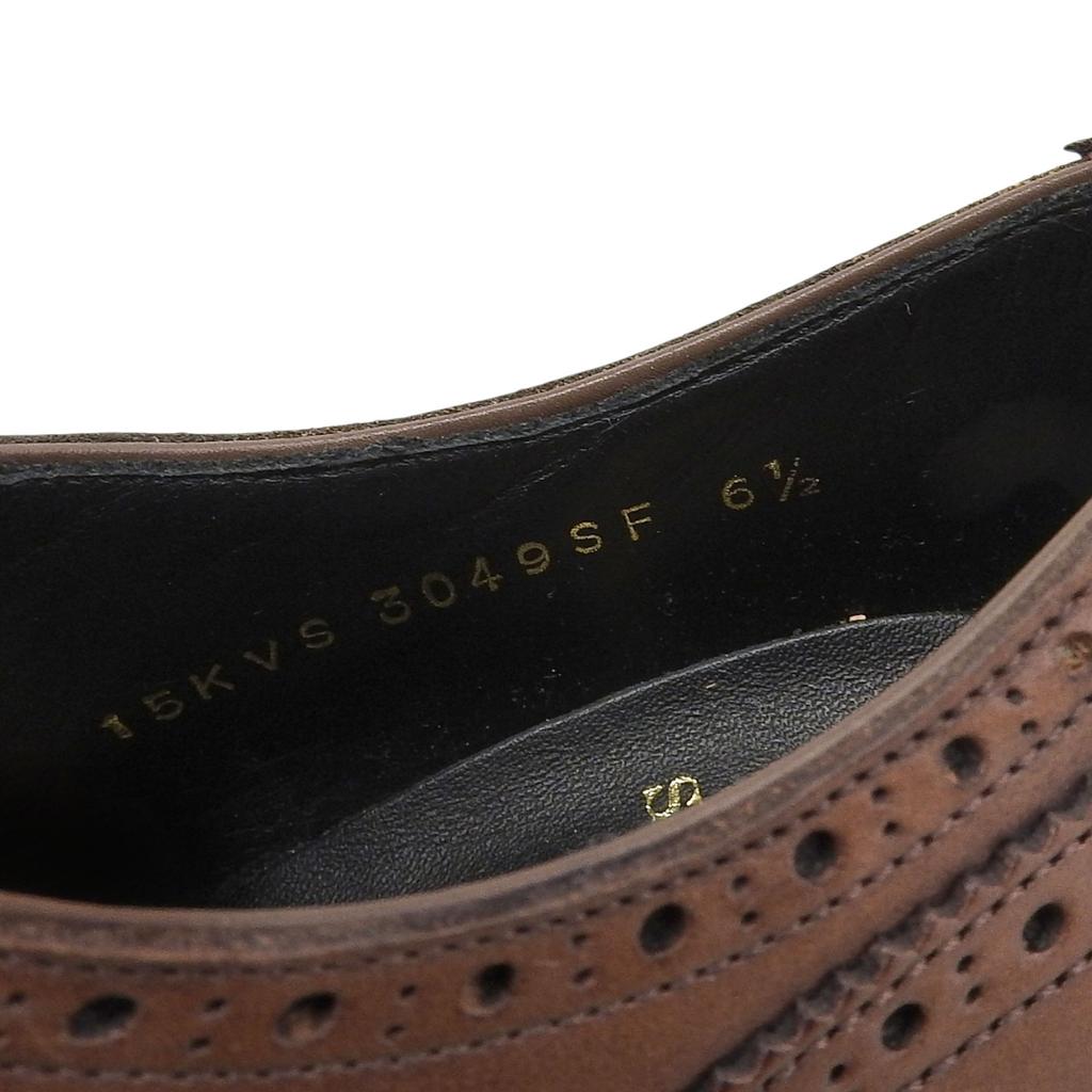 Excellent SHETLANDFOX Leather Shoes Brown Leather Mens 6.5 15KVS 3049SF Used