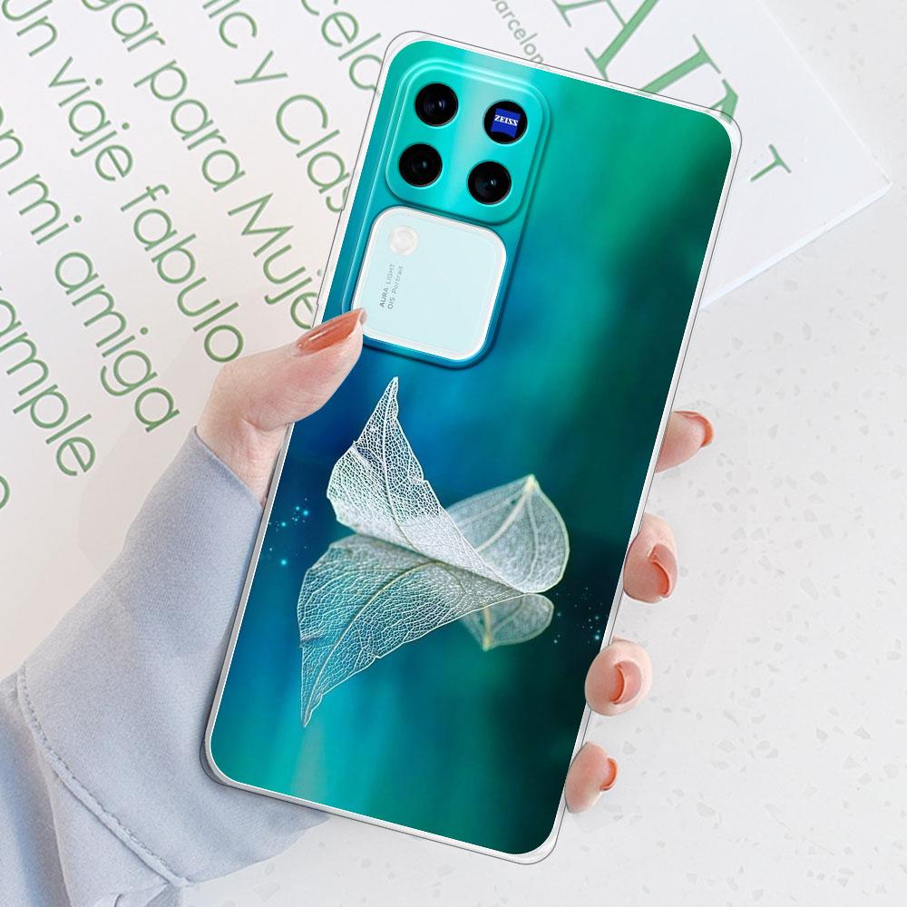 Für Vivo V30 Pro 5G Hülle Rückseite Für Vivo V29 Pro Funda Stoßfeste Klare Weiche Silikon Handyhülle für Vivo V30 V29E TPU Coque