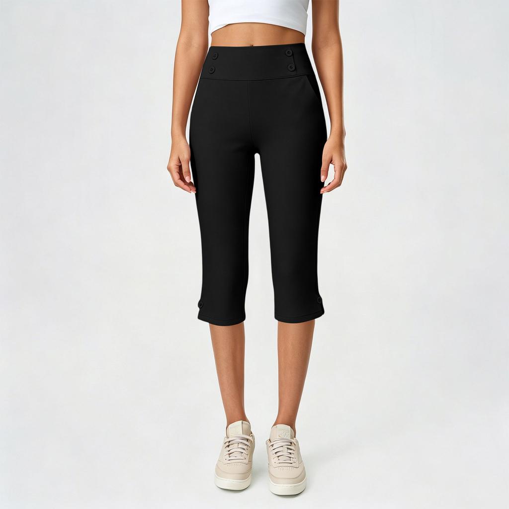 Women's Yoga Pants with Pockets, High Waist Stretch Workout Tights, Color Comfort Fit