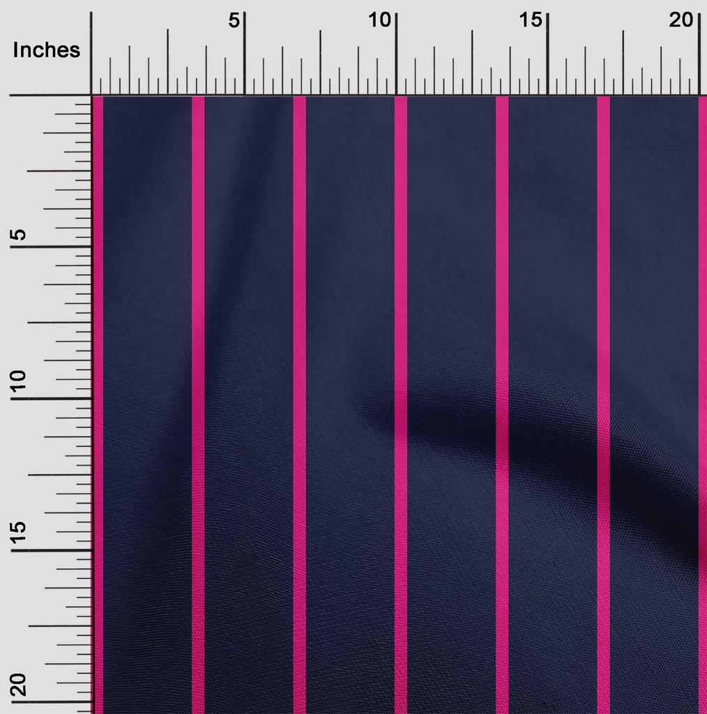 oneOone Cotton Flex Baby Pink Fabric Pin Stripe Dress Material Fabric Print Fabric By The Yard 40 Inch