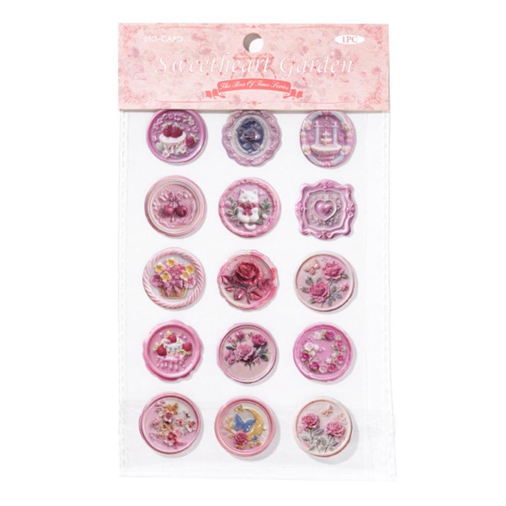 

Multicolor Seal Stamp 3D Stickers 3D Effect Self Adhesive Wax Seal Stickers Scrapbooking Decals Drip Glue Self Adhesive Stickers
