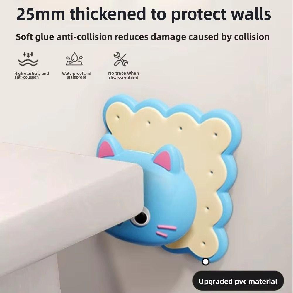 Cartoon Cat Door Handle Protector Silent Door Shock Absorber  Wall Decoration