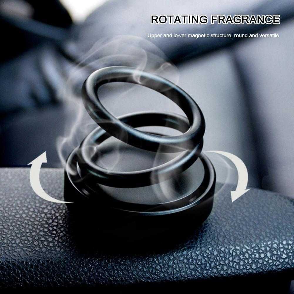 Update Home Gift Scent Ornament Fragrance Office Decoration Rotating Designed Double Ring Air Freshener Perfume Fashion New Arrive Car