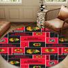 Chicago Hockey Round Rug for Livingroom,Bedroom, Palyroom, Chair Rug, Area rug, Circle Carpet, Large Size Decor Fan Christmas gift