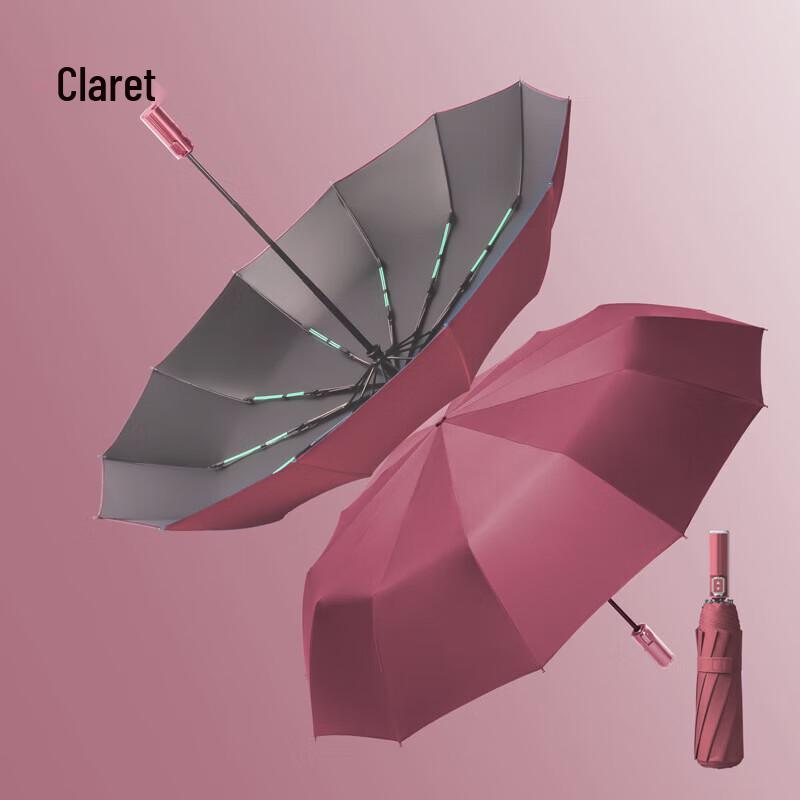 XuQing Double-Rib 3-Fold UV Protection Umbrella with Transparent Handle