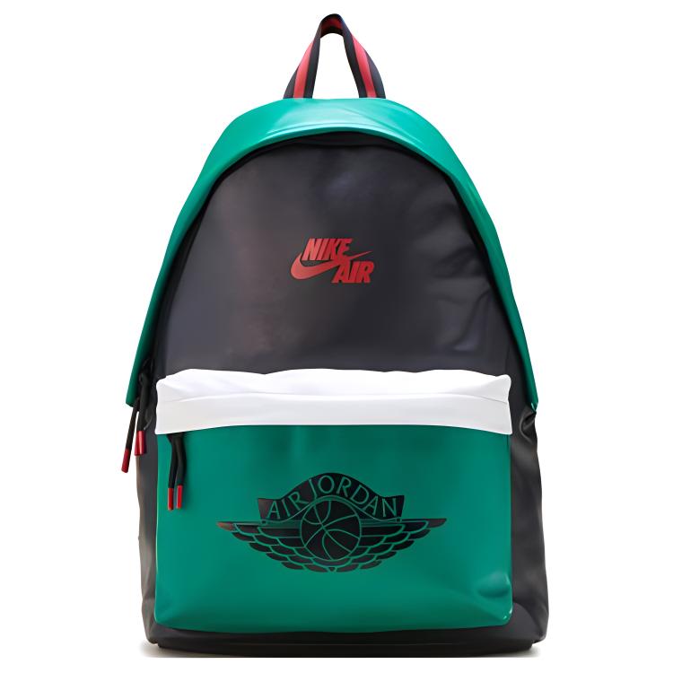 

New Jordan Polyester Basketball Bags Backpack Regular Unisex Black Green Multicolor 9A0390-085 37.1*20.1*47.0CM