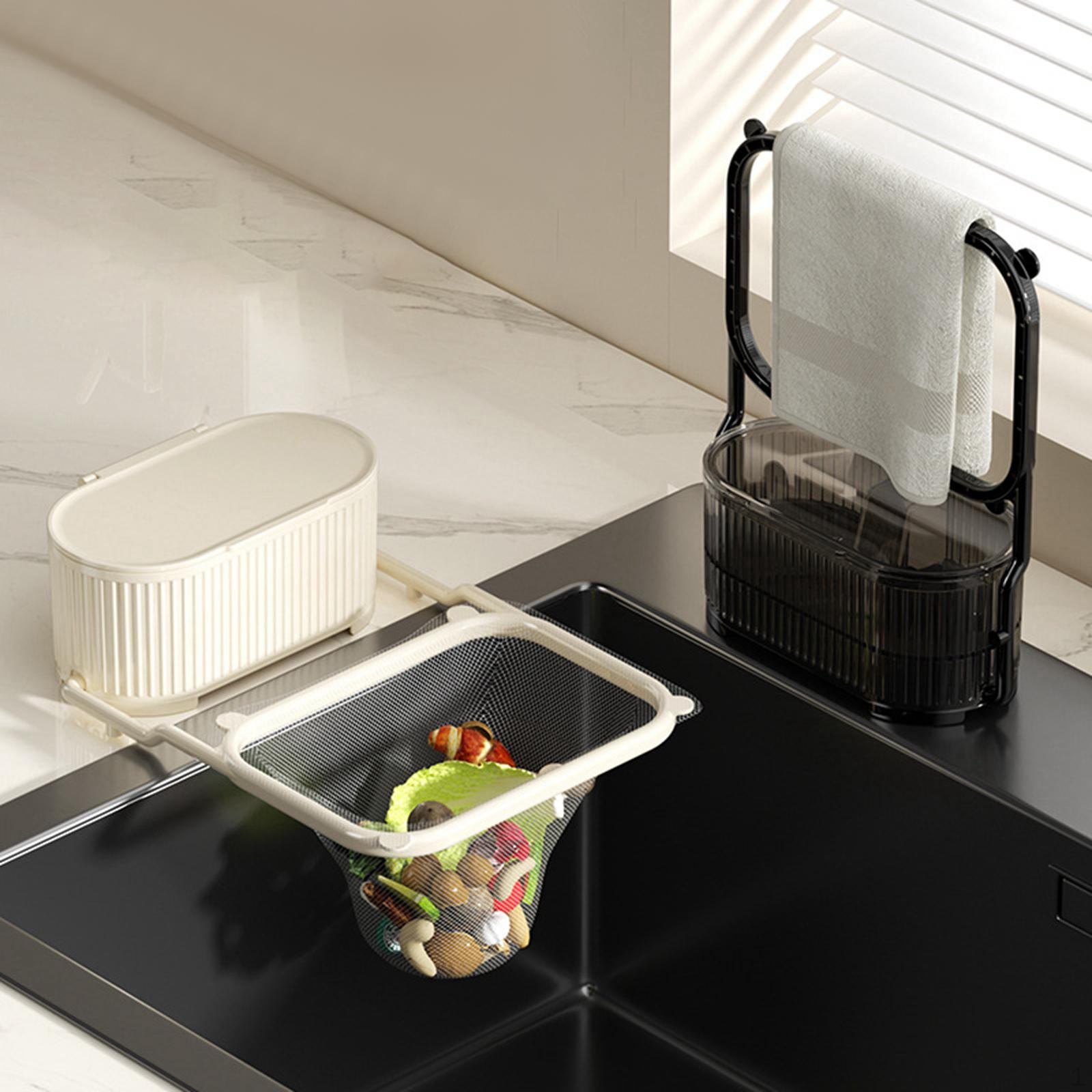 

Полка для фильтра кухонной мойки, держатель сетчатой ​​корзины, подставка для сетчатого фильтра, белый