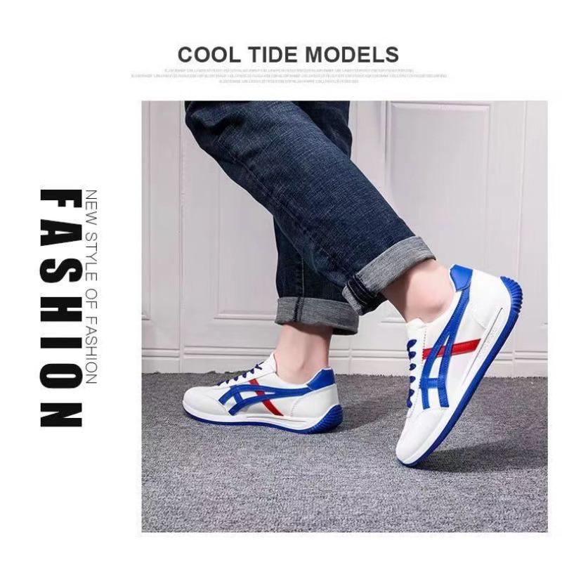 Herren Retro Freizeitsneakers Leichte Atmungsaktive Sportschuhe mit Streifenmuster für den täglichen Gebrauch