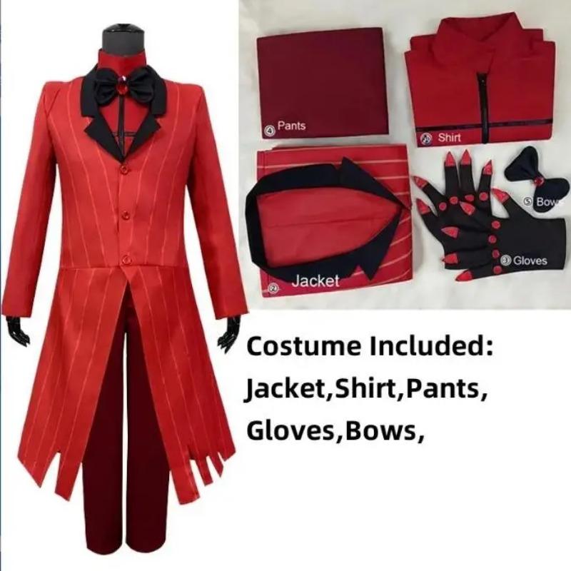 

Хазбин Косплей Отель Униформа Аластор Косплей Костюм Взрослых Мужчин Хэллоуин Карнавальные Рождественские Костюмы Красный Костюм Аниме Косплей XL бежевый