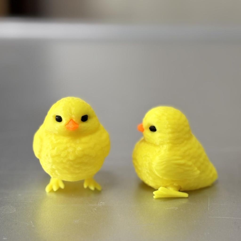 Articulated 3D Printed Chicken Figurine with Movable Joints, Cute Table Desk Decor and Bag Backpack Charm Accessory, Gift for Collectors